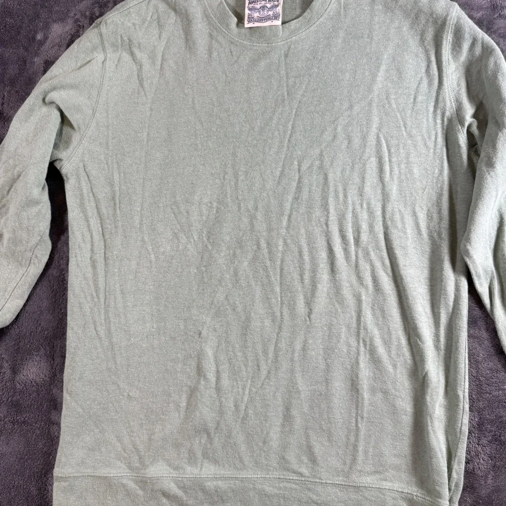 Jungmaven Mens Long Sleeve Hemp Organic Cotton Shirt Sage Green Size M USA Made